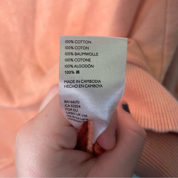 Anthropologie Pilcro and the Letterpress Peach Terrycloth Oversized Sweatshirt - Picture 4 of 4